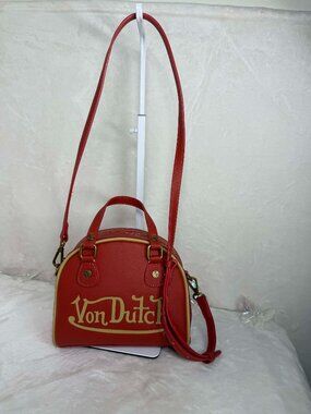 Von Dutch Bowling‑Style Handbag + Pepa by Murr Bag Charm/ MSRP $149